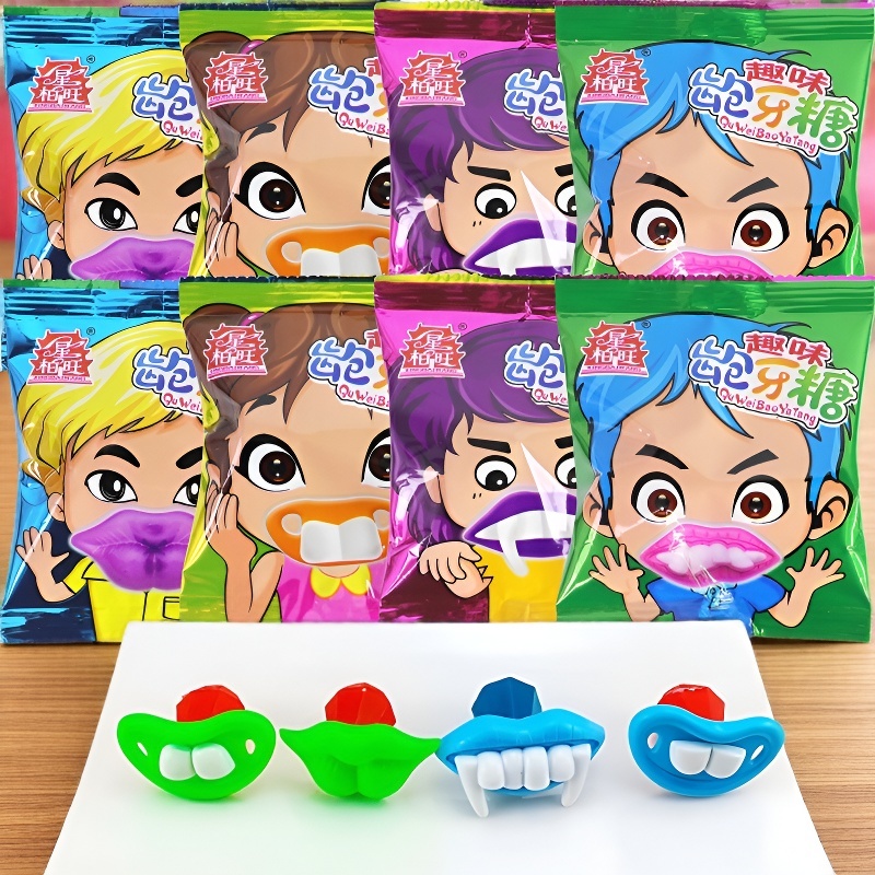 搞怪创意龅牙儿童龅牙糖果网红