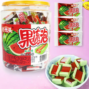 小光头果冻泡泡糖西瓜味夹心泡泡糖水果味口香糖童年回忆8090怀旧