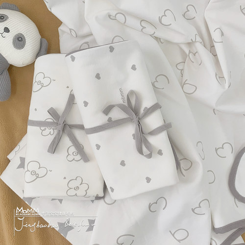 喵爸喵妈新生儿纯棉A类包巾包单