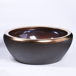 景德镇陶瓷金鱼缸养乌龟水浅睡碗莲荷花艺盆桌面大号客厅紫砂装 饰