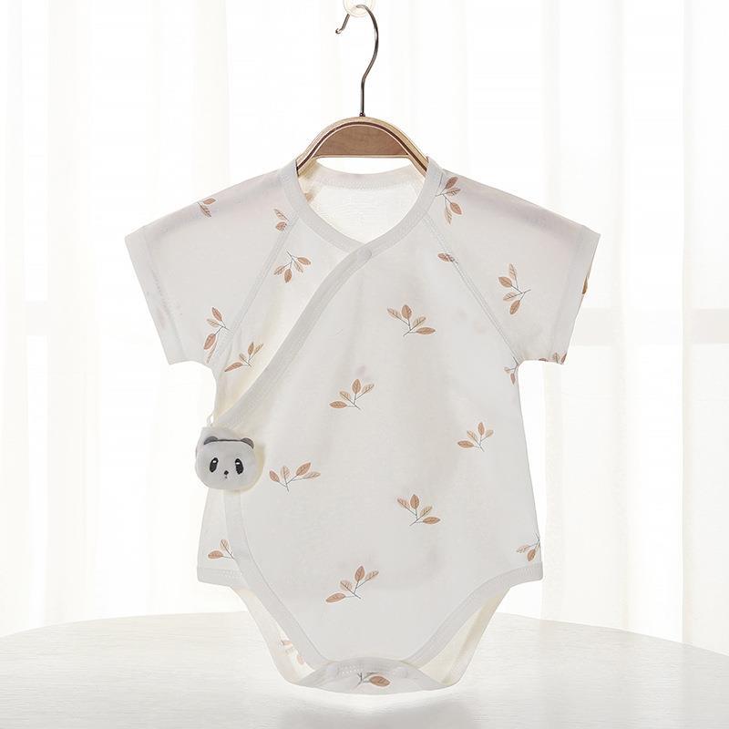 冰凉透气~婴儿衣服短袖夏季包屁衣纯棉新生儿连体衣宝宝三角爬服