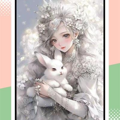 十二生肖钻石画满钻带框高难度diy手工黏贴画高颜值女孩礼物新款