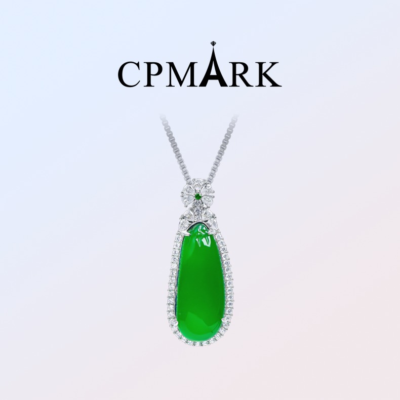 CPMARK925高冰天然阳绿玉髓