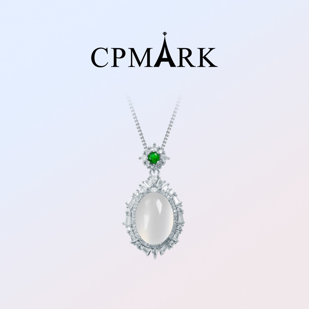 CPMARK925天然冰种玉髓项链