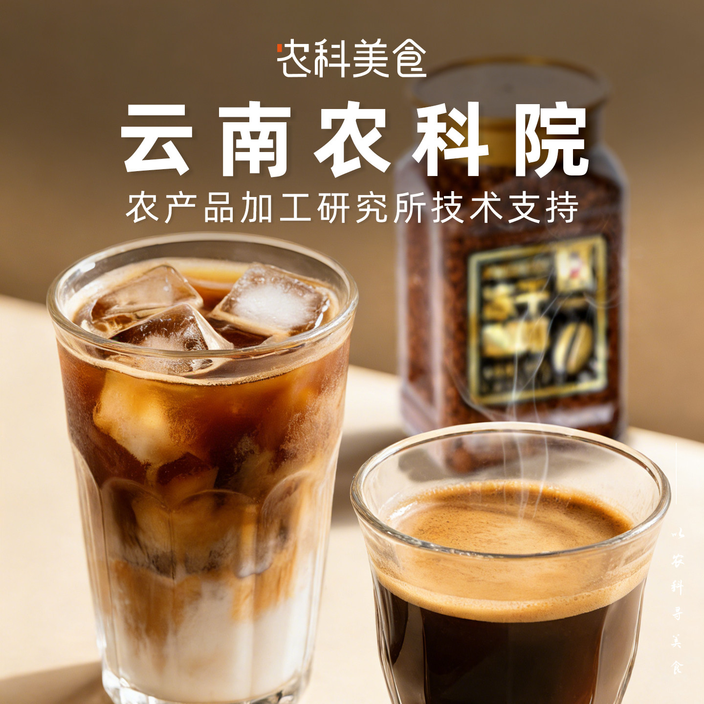 滇二娃农科院冻干咖啡美式黑咖啡速溶咖啡粉小粒罐装健身防困提神