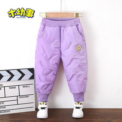儿童长款加绒棉裤木幼事