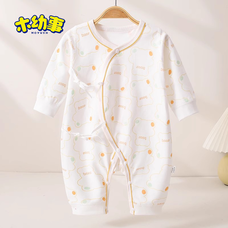 纯棉无骨婴儿A类贴身爬服连体衣