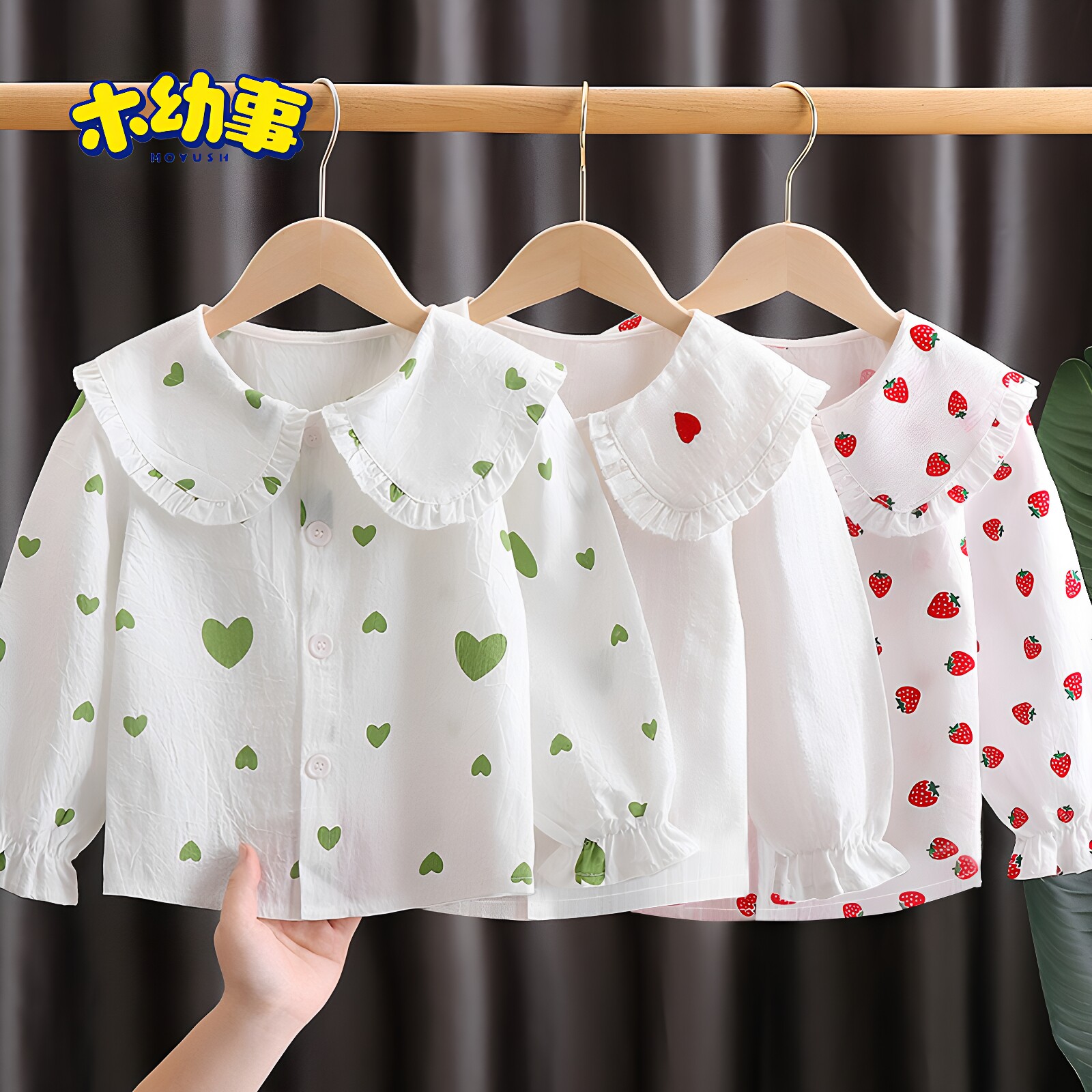 女童衬衣春秋夏季纯棉公主风图片
