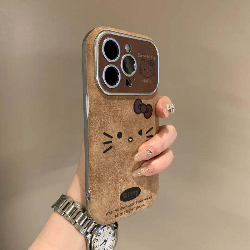 16pm可爱复古翻毛皮质猫咪全包壳