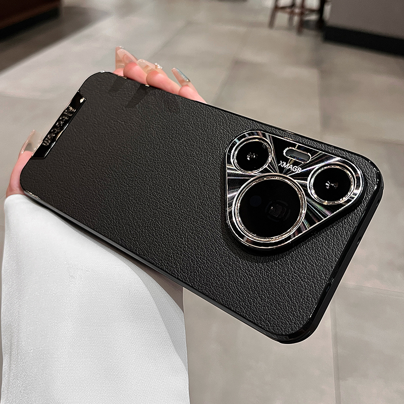 p70电镀素皮纯色超薄全包镜头壳