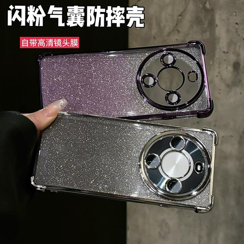 四角气囊适用华为畅享70x手机壳新款超薄透明全包70x带镜头膜防摔保护套畅享高级感简约男女款华为外壳