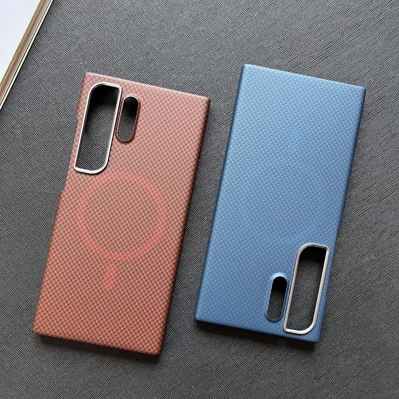 Magsafe磁吸适用三星S24Ultra手机壳新款凯夫拉碳纤维纹理硬壳Galaxys24u镜头防摔高级感男士高档商务保护套