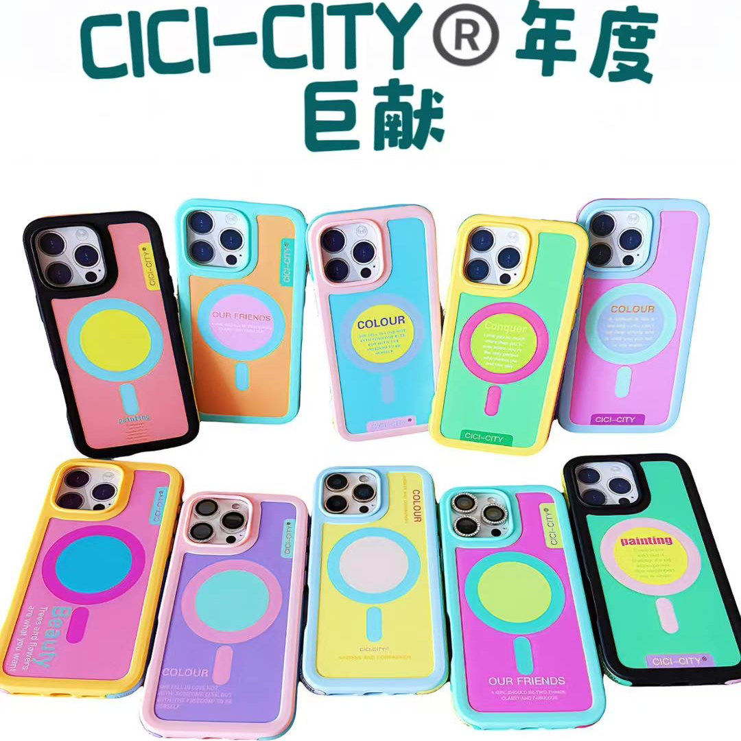 多巴胺肤感撞色适用苹果16promax手机壳新款iphone15proMagsafe磁吸14pro高级感13男女16简约全包防摔保护套
