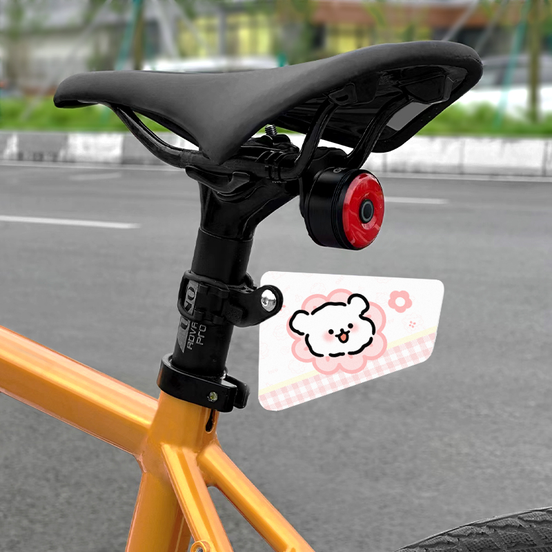 公路车山地车自行车装饰创意个性破风车牌多款式卡通牌座管装饰