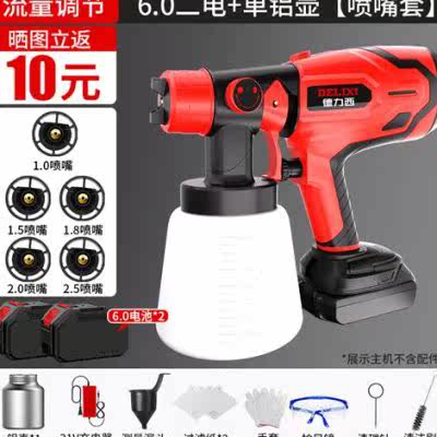 德力西电动喷漆枪乳胶漆神器喷涂机家用小型锂电高雾化喷漆枪喷壶怎么看?