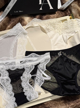 「LA」精选性感四重奏*LadyAllure情绪套盒纯欲蕾丝女内裤四条装