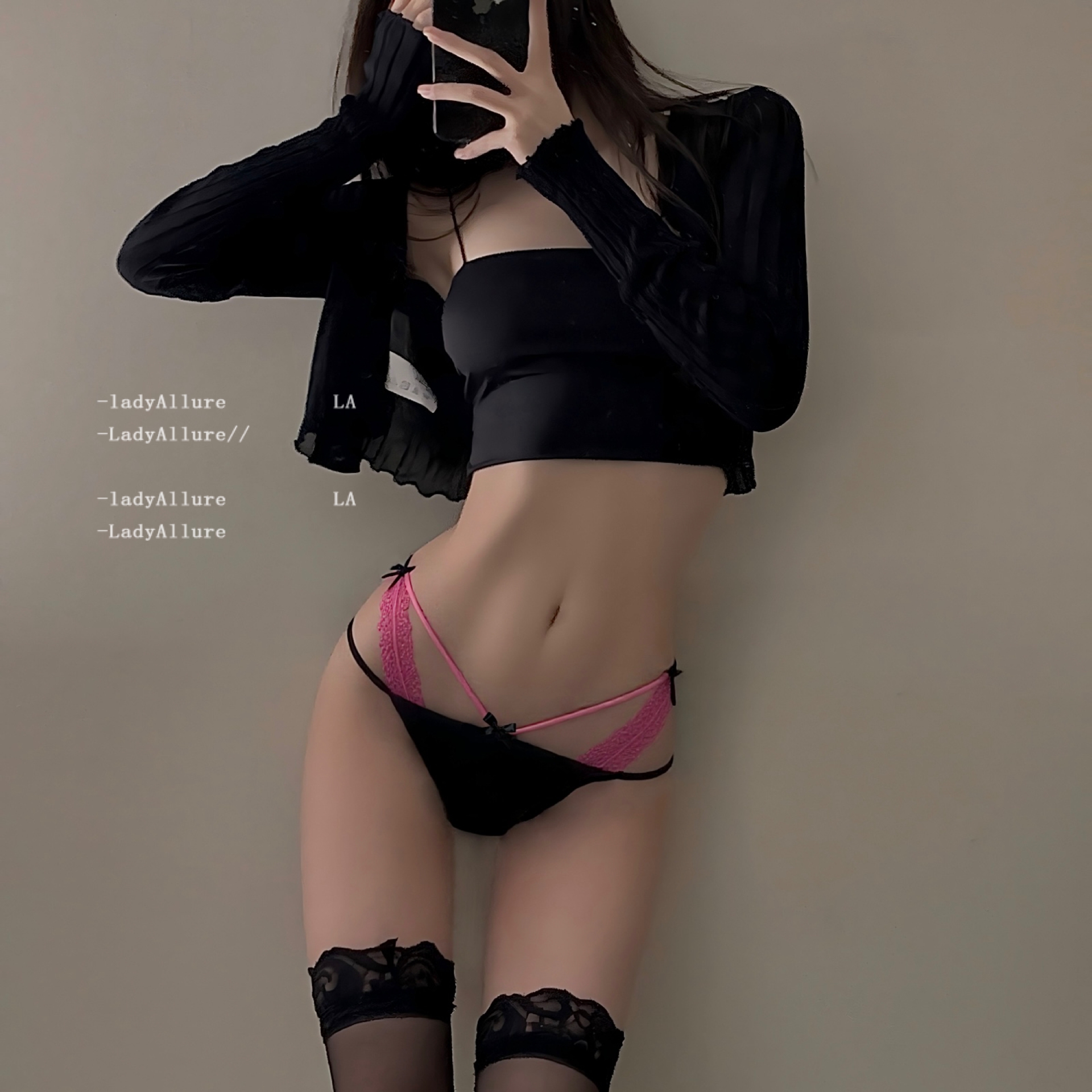 「LA」Nancy·色感张力丨欲焰系列*撞色性感纯欲蕾丝穿搭女士内裤