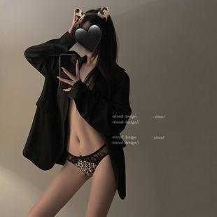 诱惑女三角裤 「LA」豹纹醉性感好么 蕾丝高腰薄款 印花内裤 经典