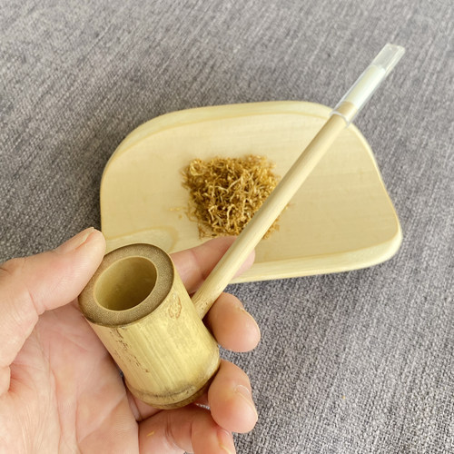手工定制竹烟斗带滤嘴可过肺吸湿