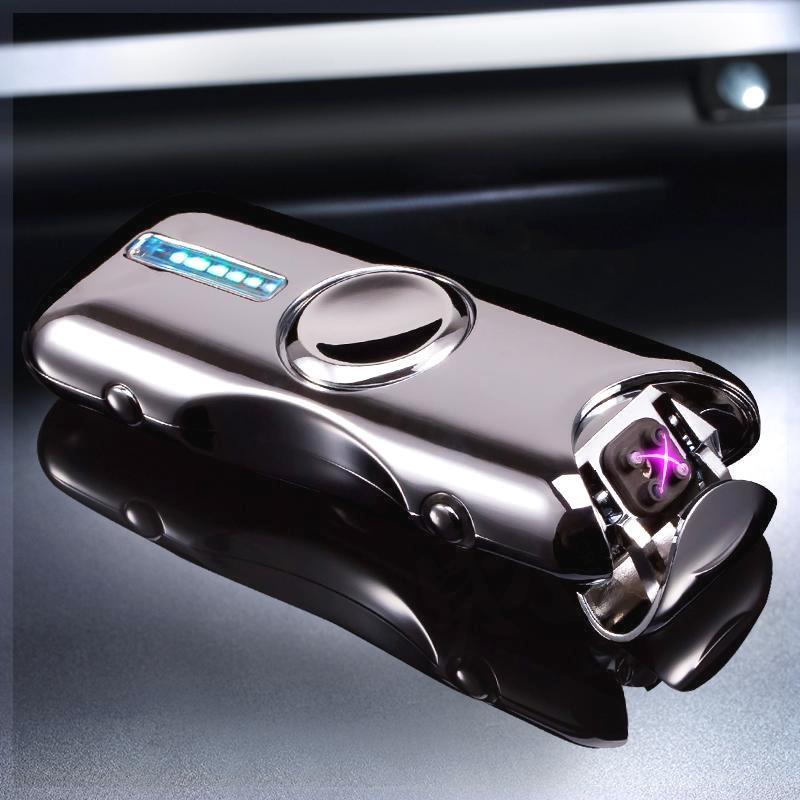 创意多功能金属指尖陀螺充电打火机可以百家姓定制
