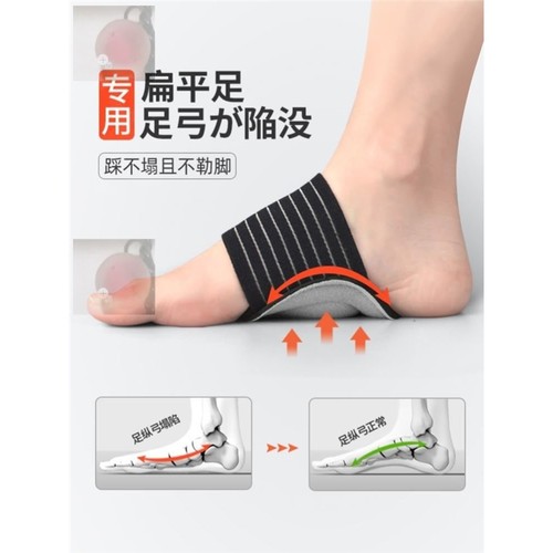 【日本】足弓支撑垫扁平足塌陷矫正鞋垫训练器平底脚纠正男女成人