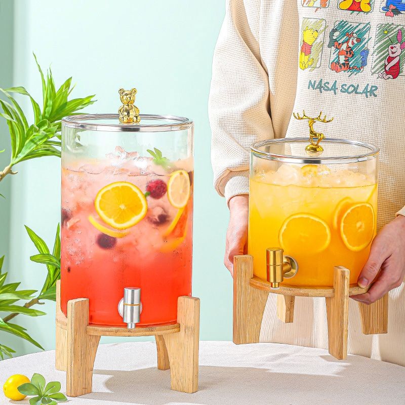 酒罐高颜值泡酒玻璃瓶调酒桶酒壶泡酒罐饮料桶啤酒水果茶桶带龙头