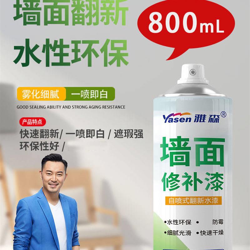 雅森墙面修补漆龙之姝喷漆罐乳胶翻新修复神器涂鸦污渍修补膏白色