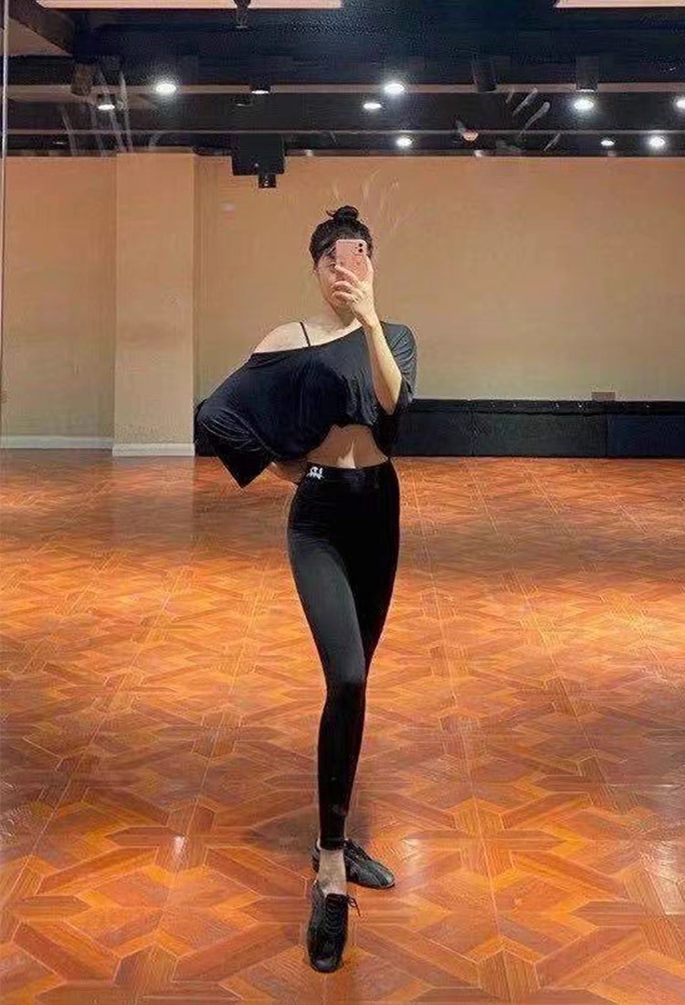 LR拉丁打底裤均码练功服高腰收腹裤黑色灰色可选