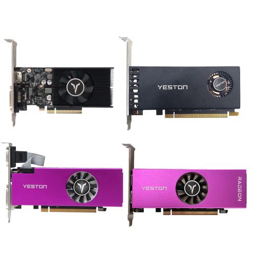 盈通GT1030/RX550/1050ti/RTX3050半高挡片刀卡小机箱电脑显卡