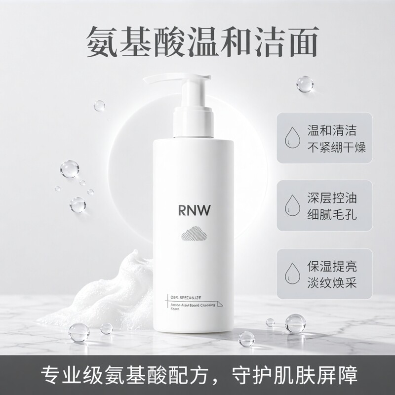 RNW如薇氨基酸泡沫洁面md慕斯洗面奶清洁保湿淡纹控油提亮正品