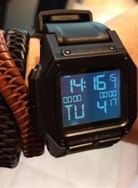 正品代购nixon尼克松Regulus军旅风迷彩配色运动计时防水男手表