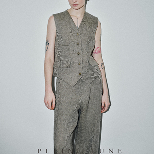 PLEINE LUNE 意大利奢品亚麻 休闲马甲 双色
