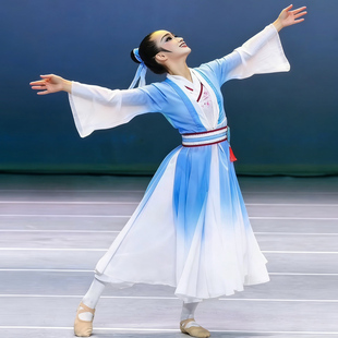 汉唐古典舞表演服明月几时有舞蹈服飘逸艺考服梁祝舞蹈演出服女童