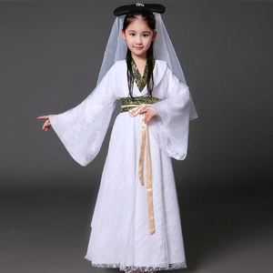 女童汉服小女孩白娘子演出服白素贞儿童古装仙女装超仙舞蹈中国风