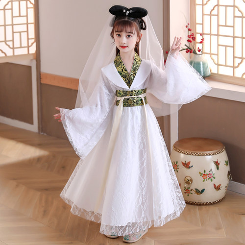 青城山白素贞儿童演出服小孩超仙