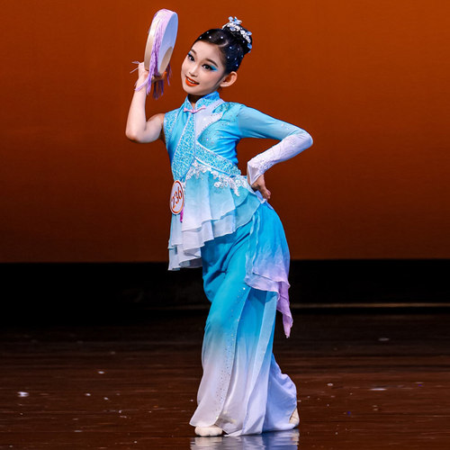澜水见月圆舞蹈服钱鼓舞考级古典舞服艺考服装胶州秧歌舞表演服装