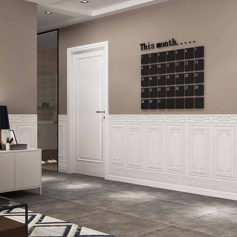 自粘墙纸3d立体墙贴欧式墙裙护墙板防水客厅墙围装饰软包楼梯贴纸