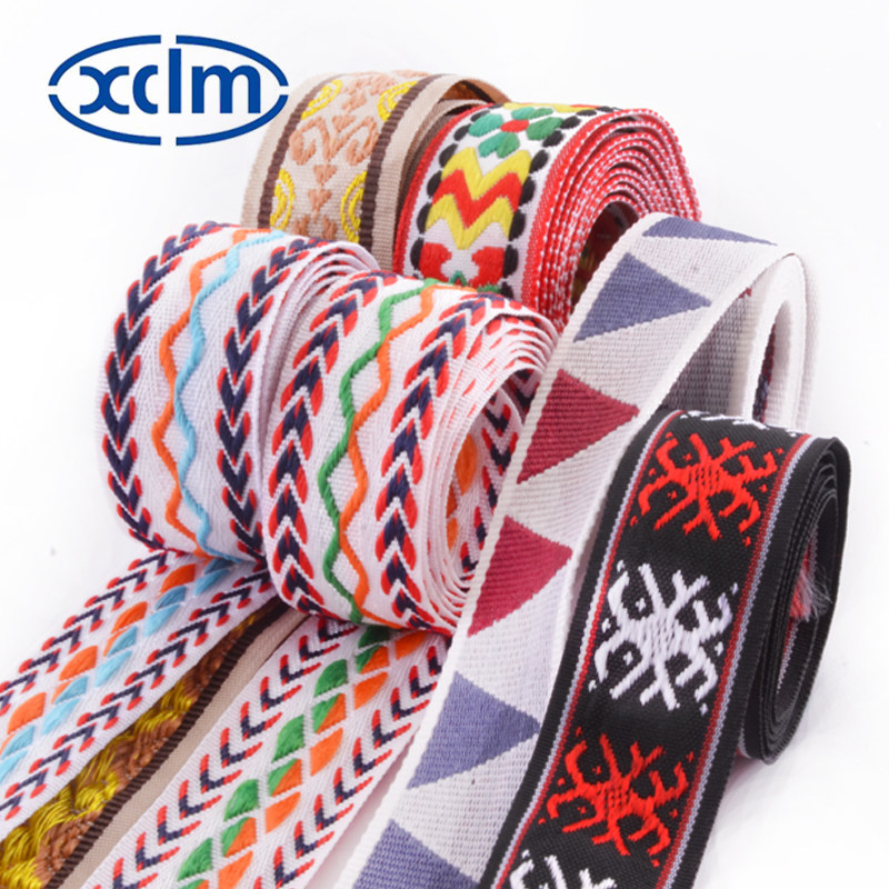 涤纶提花带刺绣织带花朵编织带装饰织带窗帘家纺服装装饰条辅料