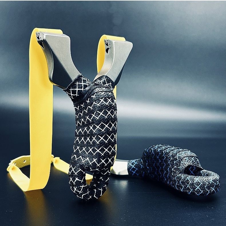 不锈钢弓头9025扁皮强力户外精准直板夹片龙齿快压夜宴弹弓