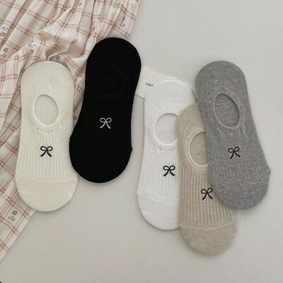 【30天热销2000件】蝴蝶结袜子女船袜夏季薄款ins潮浅口日系防滑
