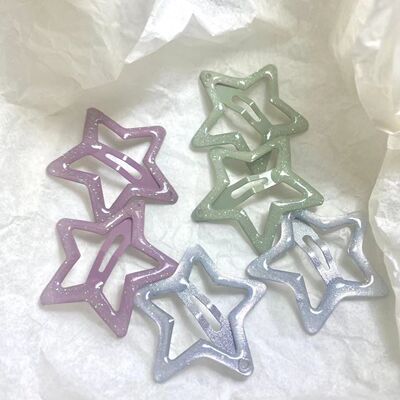 绝美可爱滴油星星发夹细闪五角星发卡刘海夹子y2k辣妹侧边夹发