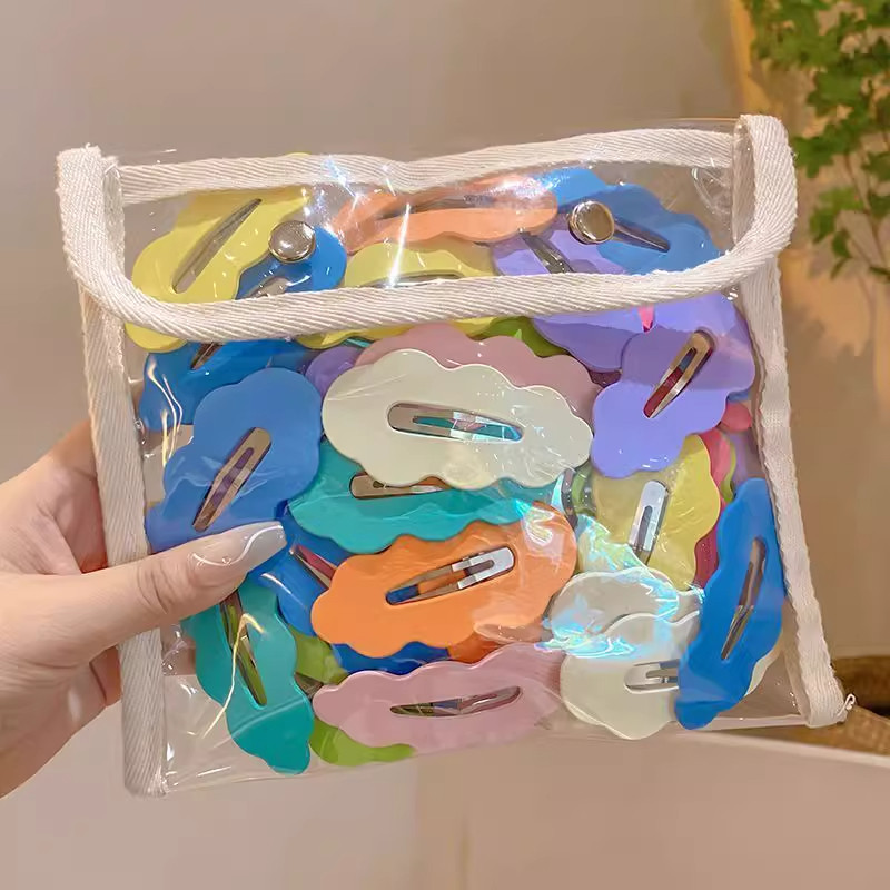 可爱刘海夹甜美发卡边夹发饰品糖果色波浪发夹BB夹日韩ins少女心