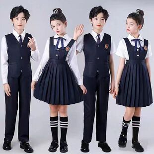 六一儿童朗诵合唱演出服女童小学生诗歌口才演讲比赛服装爱国礼服