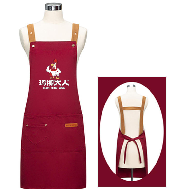 鸡柳大人工作服围裙帽子定制短袖火锅烧烤快餐炸串卤味店烤肉印字