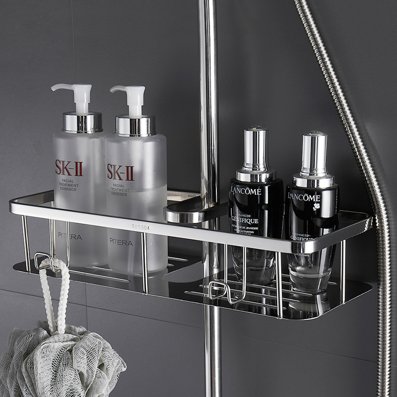 置物免打孔304不锈钢浴室收纳架