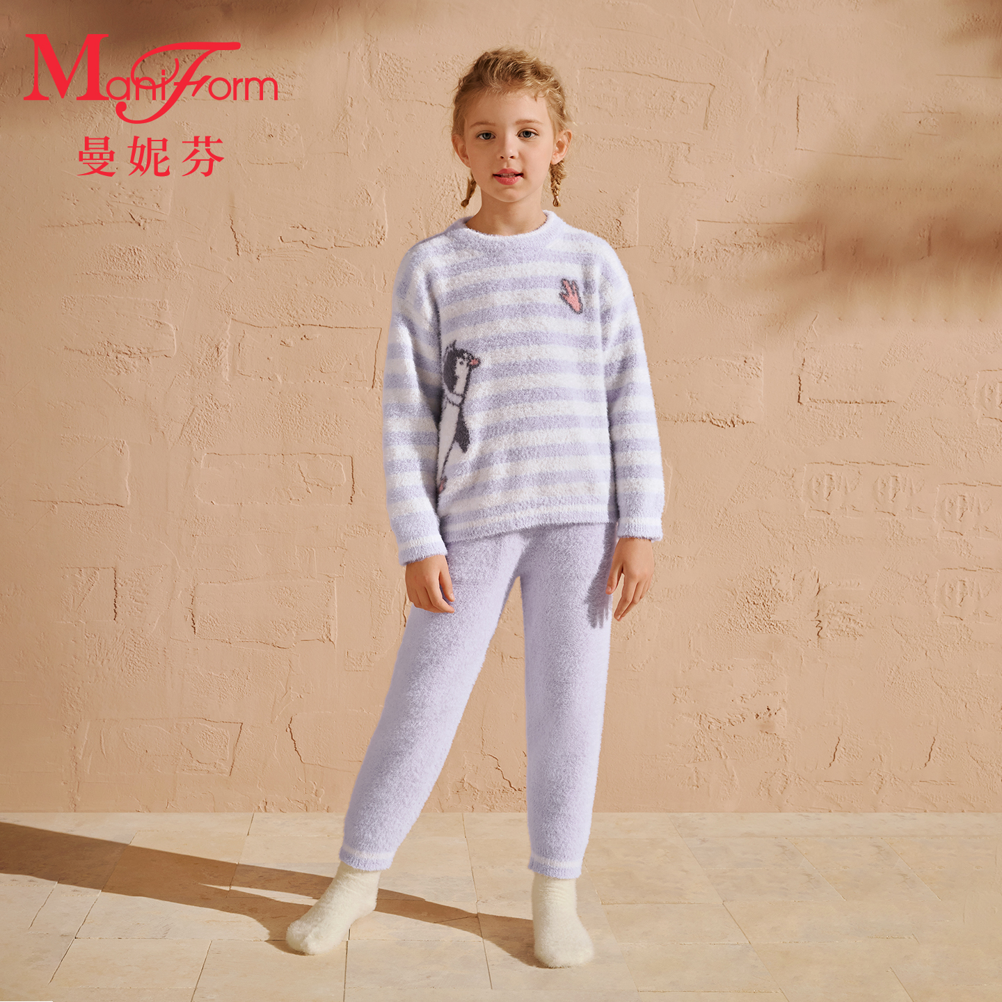 曼妮芬可外穿女童睡衣秋冬款