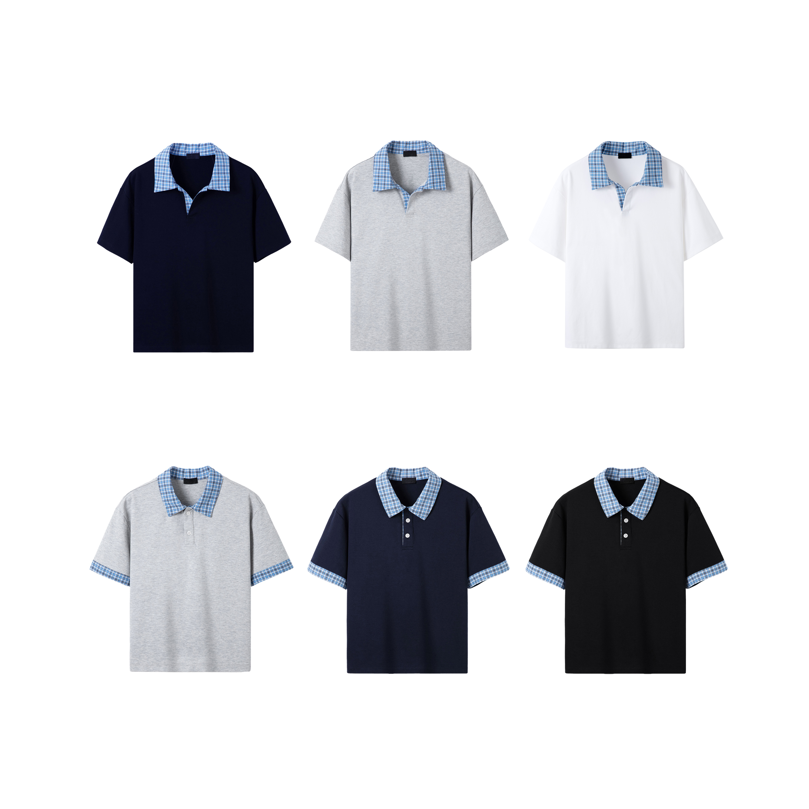 〔 PLUS NO LOGO 〕25SS冰氧索罗娜细珠地miu系拼色领polo短袖T恤
