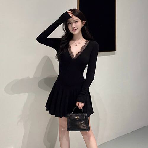 性感气质收腰连衣裙女