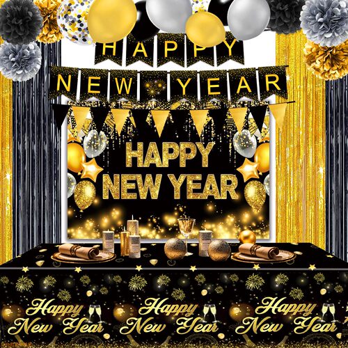 2026新年快乐装饰用品背景布置
