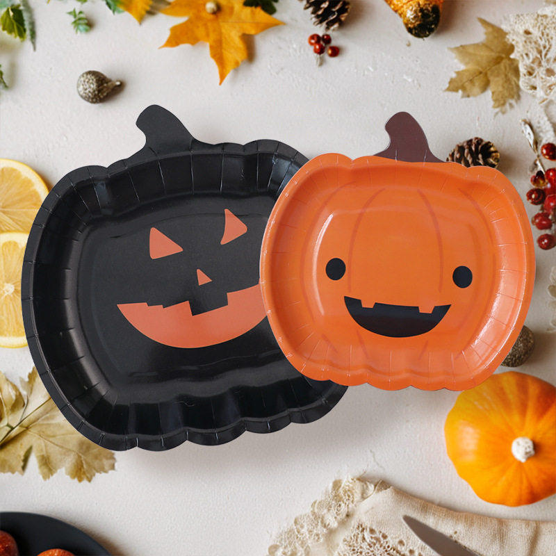 万圣节主题餐具节日派对聚会一次性南瓜卡通纸盘纸杯场景布置餐盘,餐饮具,可降解餐具/环保餐具,淘宝优惠券,粉丝福利购,淘宝优惠卷